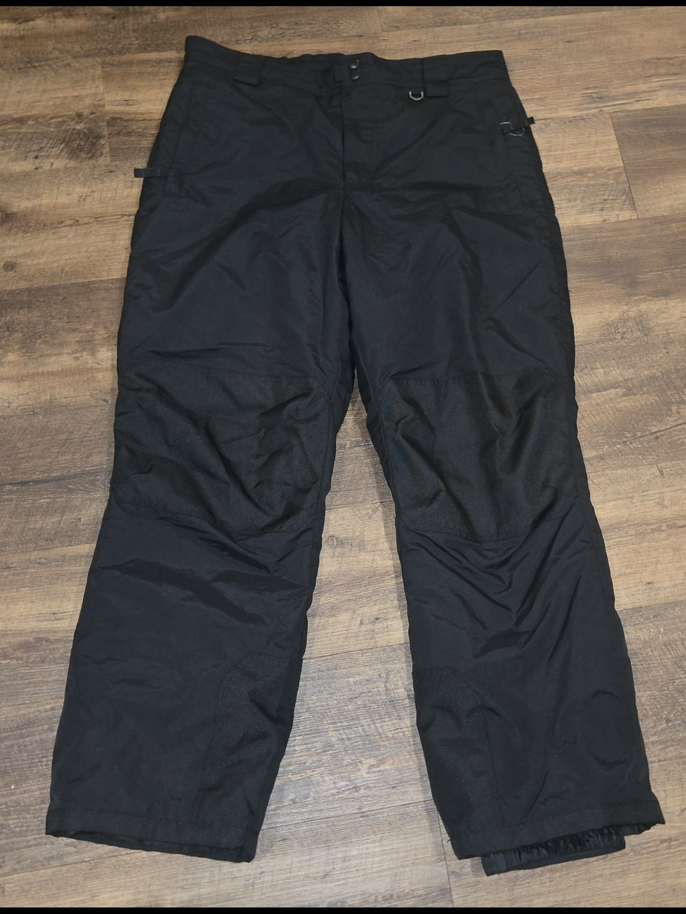 Men's Black Insulated Snow Joggers - Classic Winter Pants Snowboard